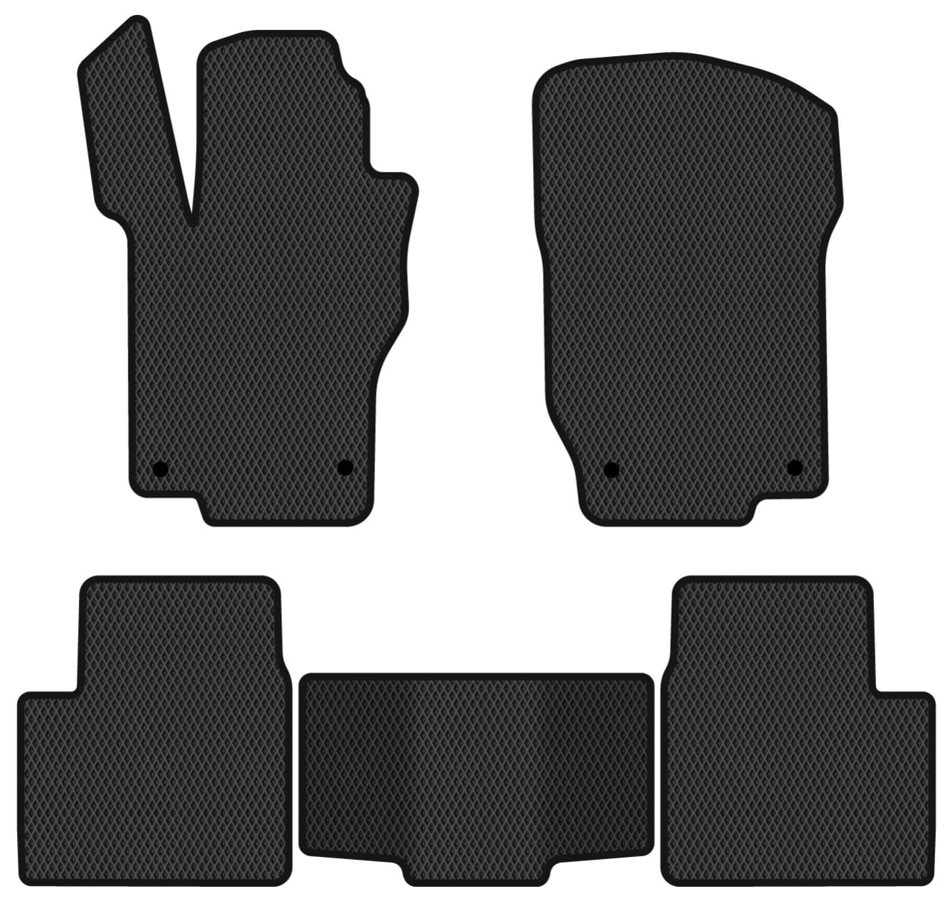 EVA коврики в салон авто EVAtech для GL-Class (X164) 7 seats Mercedes-Benz 2006-2012 1 поколение SUV EU MB33123C5MS4RBB