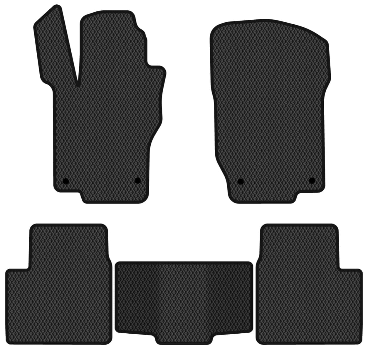 EVA коврики в салон авто EVAtech для GL-Class (X164) 5 seats Mercedes-Benz 2006-2012 1 поколение SUV USA MB33578C5MS4RBB