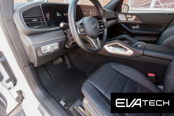 Фото - Коврики из экокожи в салон авто EVAtech для GLE-Class (W167) 5 seats Mercedes-Benz 2018 2 поколение SUV EU (MB3389C5MS8BBB)