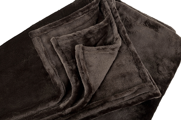 Фото - Набір плед + подушка в авто EVAtech із махри S для Mitsubishi коричневі (MBLMPSSZV020)