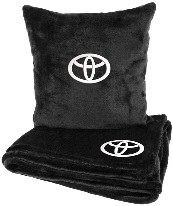 Фото - Набір плед + подушка в авто EVAtech M для Toyota чорні MBLMPSMBV030