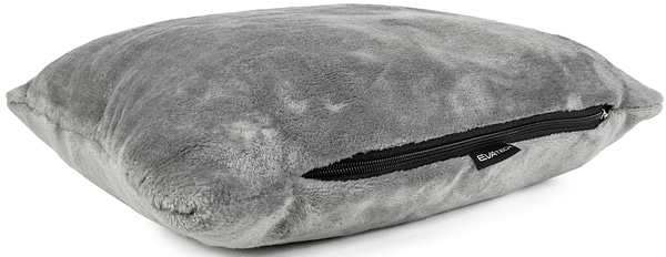 Фото - Набор плед + подушка в авто EVAtech из махры M для Hyundai серые MBLMPSMGV013