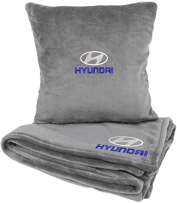 Фото - Набор плед + подушка в авто EVAtech из махры M для Hyundai серые MBLMPSMGV013 Фото - Набор плед + подушка в авто EVAtech из махры M для Hyundai серые MBLMPSMGV013