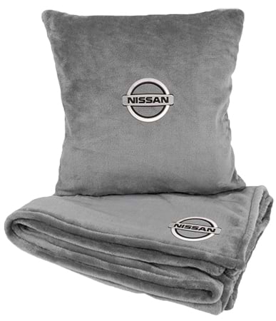 Фото - Набір плед + подушка в авто EVAtech M для Nissan сірі MBLMPSMGV021