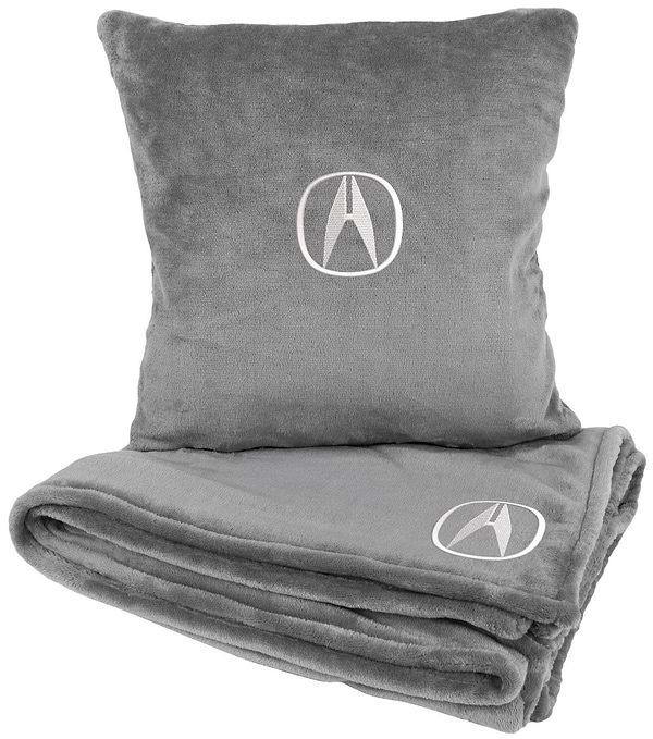 Фото - Набор плед + подушка в авто EVAtech из махры M для Acura серые MBLMPSMGV045 Фото - Набор плед + подушка в авто EVAtech из махры M для Acura серые MBLMPSMGV045