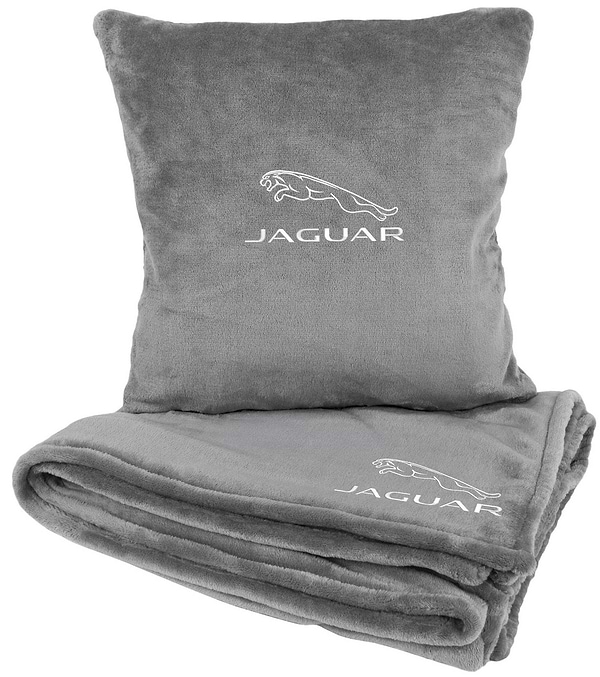 Фото - Набор плед + подушка в авто EVAtech из махры M для Jaguar серые MBLMPSMGV049 Фото - Набор плед + подушка в авто EVAtech из махры M для Jaguar серые MBLMPSMGV049