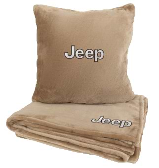 Фото - Набор плед + подушка в авто EVAtech M для Jeep бежевые MBLMPSMIV014