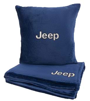 Фото - Набір плед + подушка в авто EVAtech M для Jeep сині MBLMPSMLV014