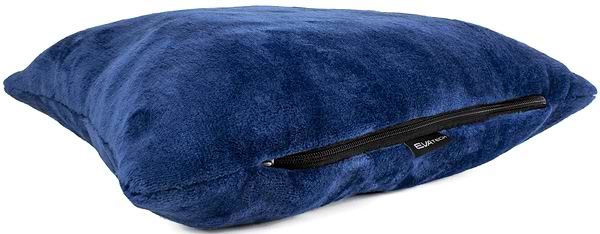 Фото - Набор плед + подушка в авто EVAtech из махры M для Jaguar синие MBLMPSMLV050