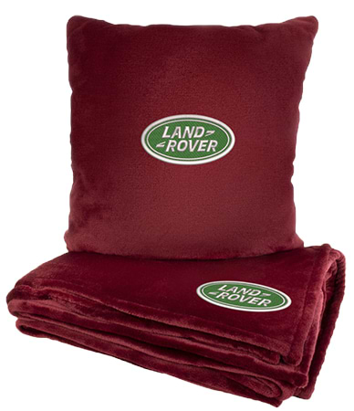 Фото - Набір плед + подушка в авто EVAtech M для Land Rover червоні MBLMPSMRV038
