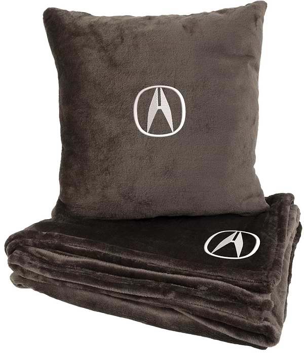 Фото - Набор плед + подушка в авто EVAtech из махры M для Acura коричневые MBLMPSMZV045