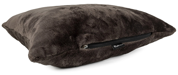 Фото - Набір плед + подушка в авто EVAtech із махри S для Mitsubishi коричневі (MBLMPSSZV020)