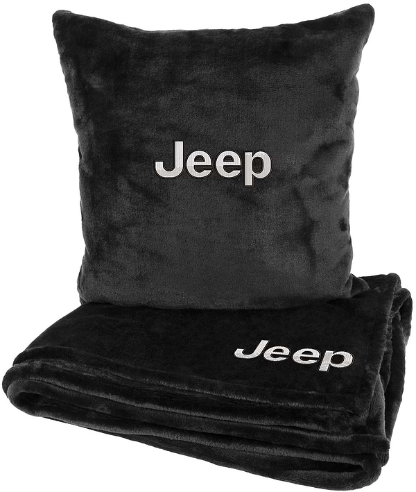Фото - Набір плед + подушка в авто EVAtech S для Jeep чорні MBLMPSSBV014 Фото - Набір плед + подушка в авто EVAtech S для Jeep чорні MBLMPSSBV014