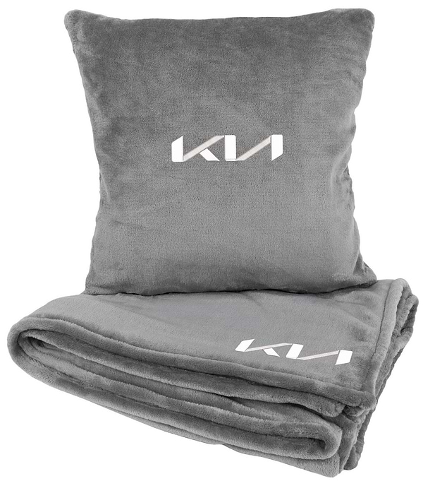 Фото - Набір плед + подушка в авто EVAtech S для Kia сірі MBLMPSSGV054