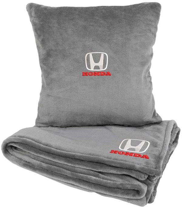 Фото - Набір плед + подушка в авто EVAtech із махри S для Honda Сірі (MBLMPSSGV060)