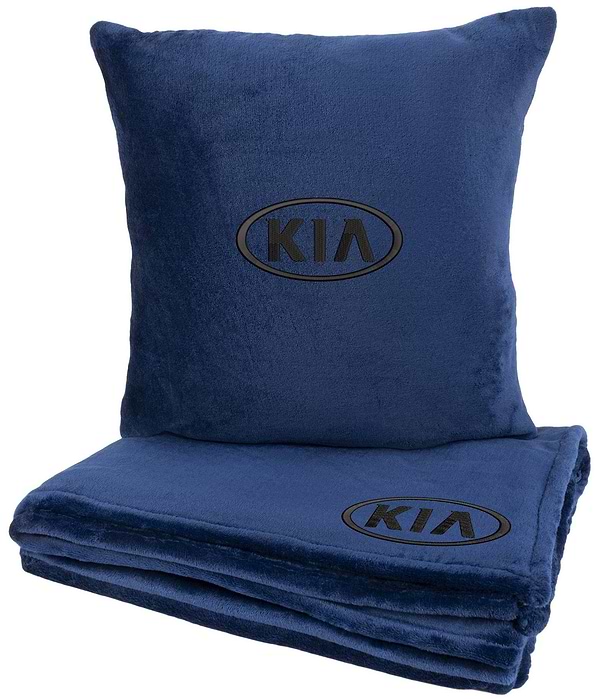 Фото - Набір плед + подушка в авто EVAtech S для Kia сині MBLMPSSLV052