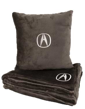 Фото - Набор плед + подушка в авто EVAtech из махры S для Acura коричневые (MBLMPSSZV045)