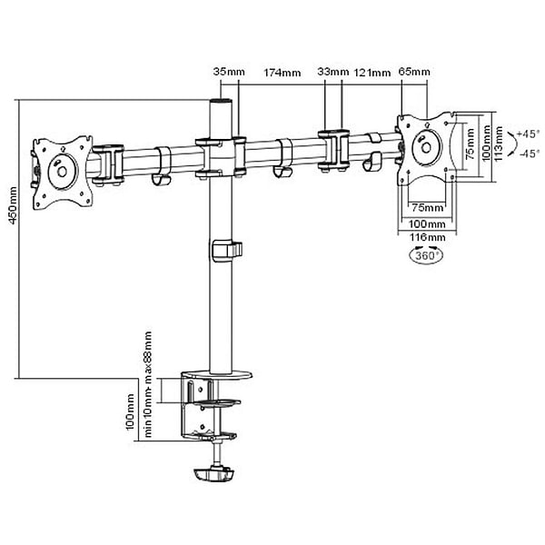 Фото - Крепление настольное ITECHmount MBS-12F