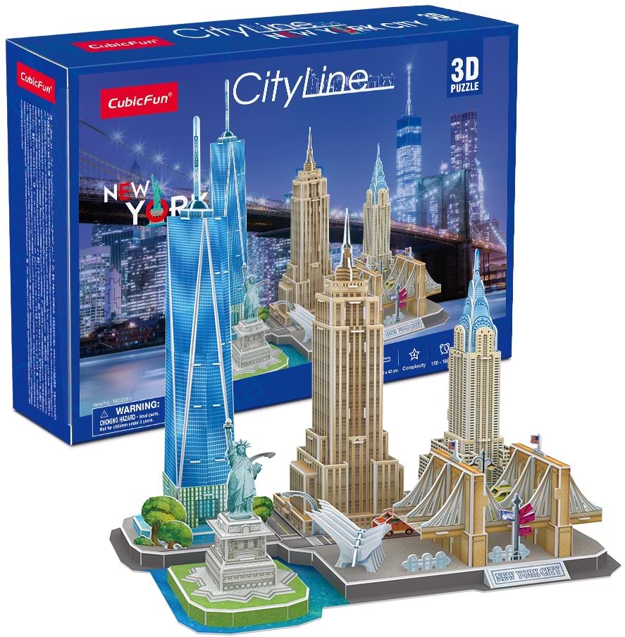 3D пазли Cubic Fun City line "Нью-Йорк" (MC255h) - Фото 1