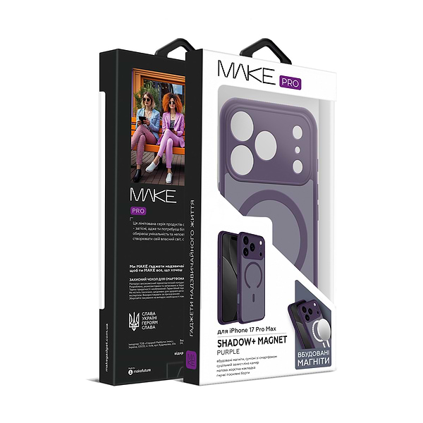 Фото - Чехол для смартфона MAKE Shadow plus Magnet for Apple iPhone 17 Pro Max, Purple (MCSDM-AI17PMPL)