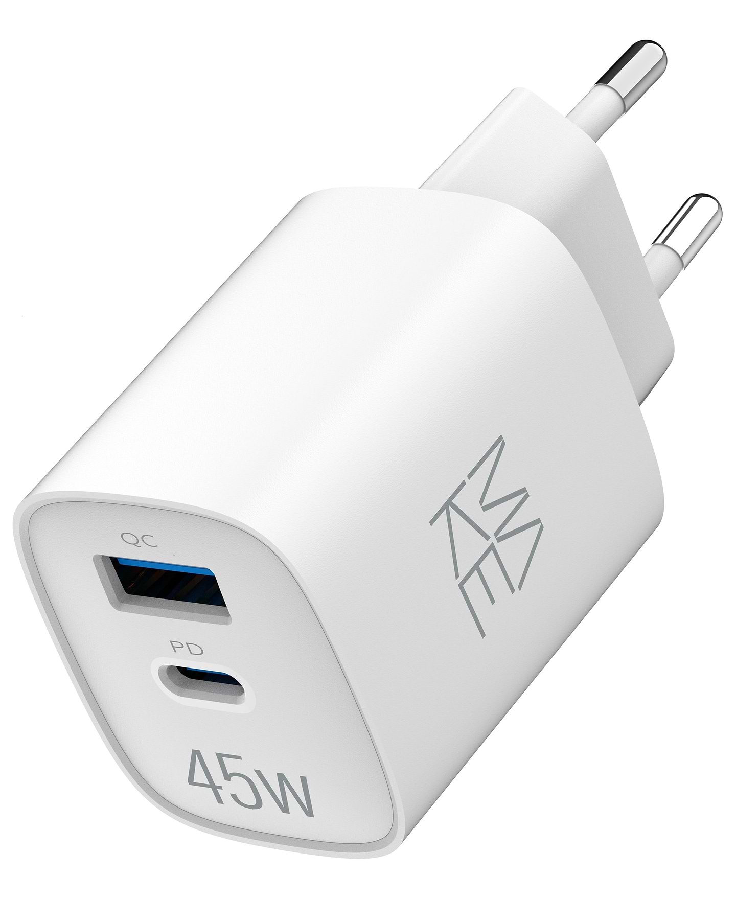 Мережевий зарядний пристрій MAKE 45W GaN PD + QC3.0 White (MCW-4521GWH) - Фото 1
