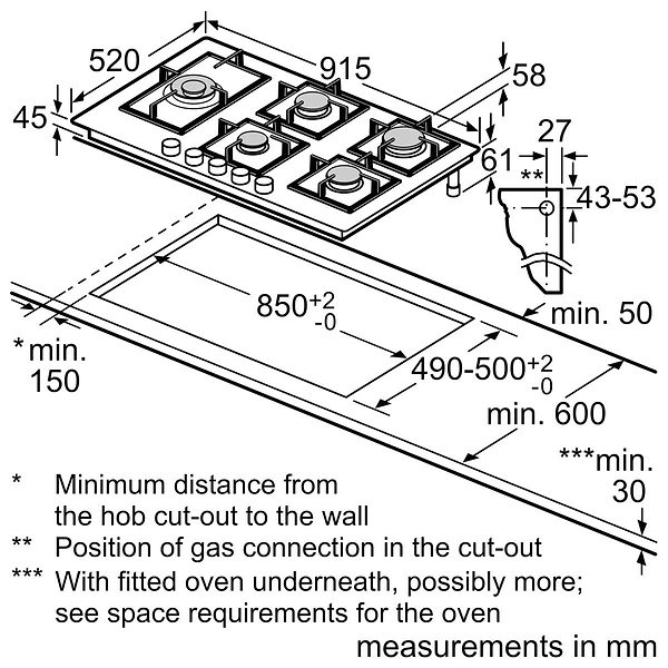 Фото - Варочная панель газовая Bosch PRS9A6H40