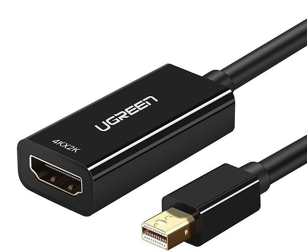 Фото - Адаптер Mini Display Port-HDMI UGREEN MD112 Mini DP to HDMI Converter Black (40360)