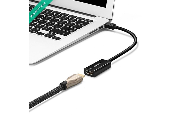 Фото - Адаптер Mini Display Port-HDMI UGREEN MD112 Mini DP to HDMI Converter Black (40360)