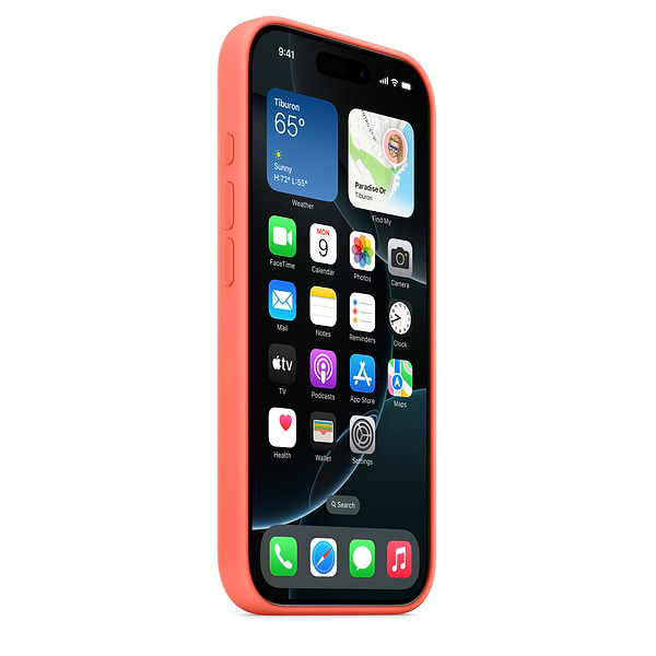 Фото - Чохол для смартфону Apple Silicone Case with MagSafe Tangerine iPhone 16 Pro Max (MDGX4ZM/A)