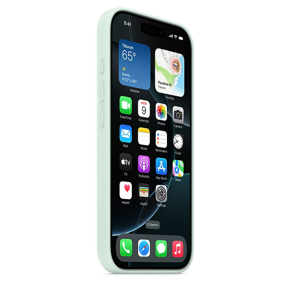 Фото - Чохол для смартфону Apple Silicone Case with MagSafe Aquamarine iPhone 16 Pro Max (MDGY4ZM/A)