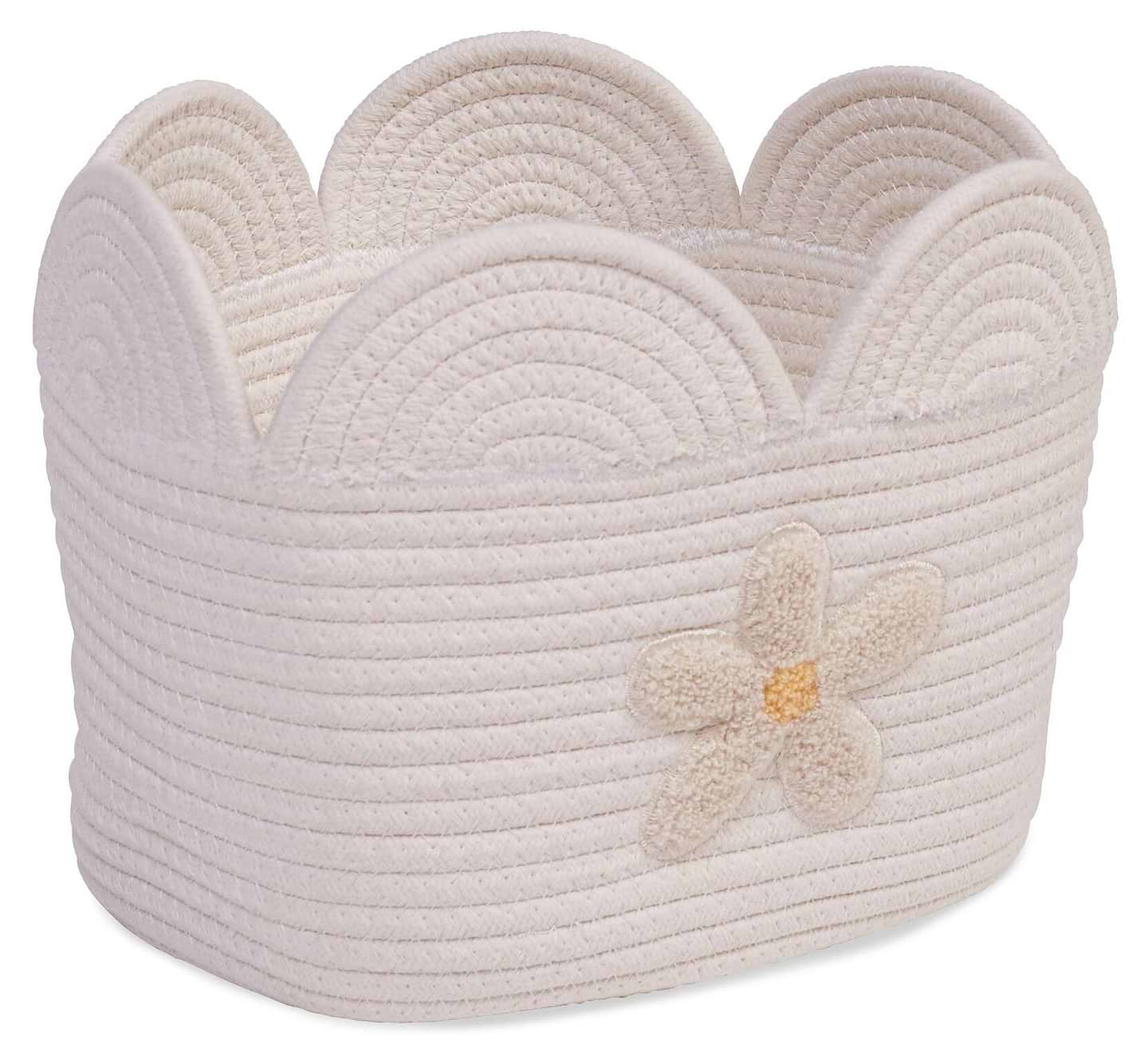 Корзина для игрушек Childhome Flower 30x20x15 см White (CCBAFL20)