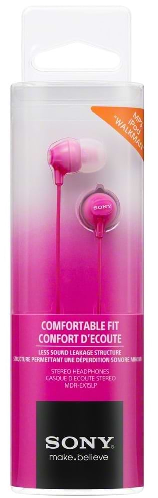 Фото - Навушники вкладиші Sony MDR-EX15LP Pink (MDREX15LPPI.AE)