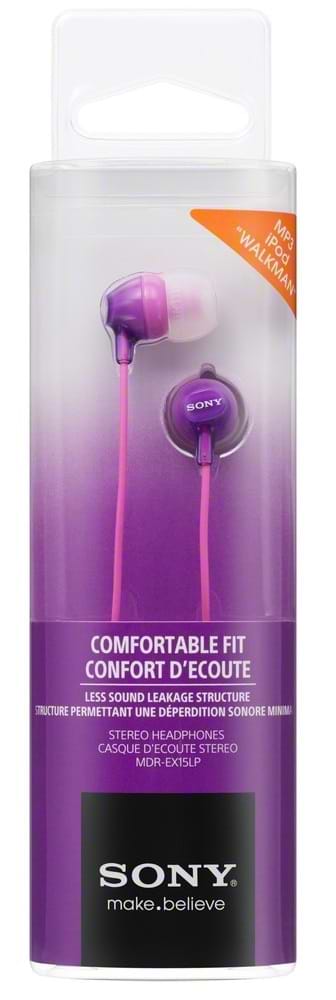 Фото - Навушники вкладиші Sony MDR-EX15LP Violet (MDREX15LPV.AE)
