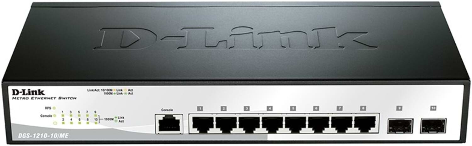 Коммутатор локальної мережі (Switch) D-Link DGS-1210-10/ME