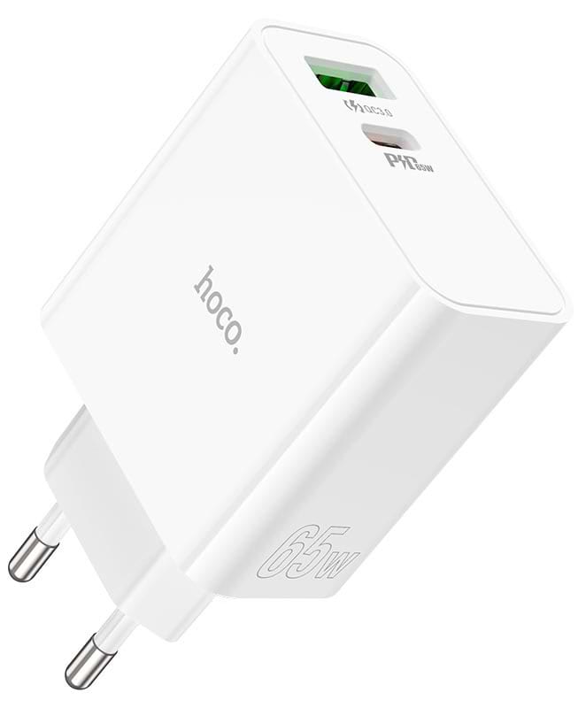 Мережевий зарядний пристрій HOCO C113A Awesome PD65W White (6931474790910)