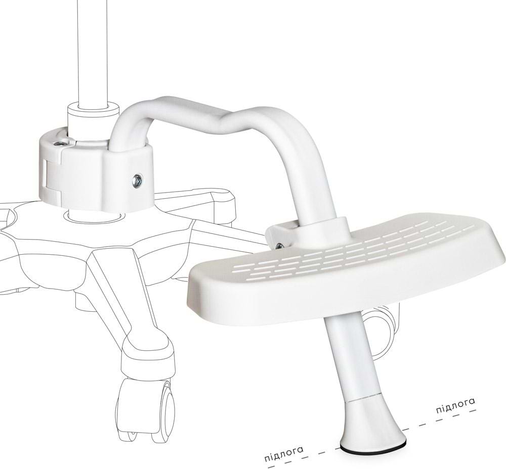 Підставка для ніг регульована Mealux BD-P4 White (BD-P4W)