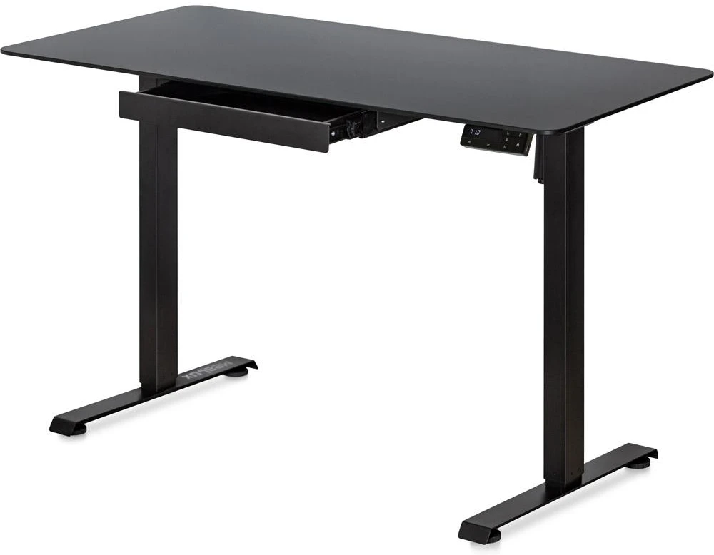 Стіл з електрорегулюванням висоти Mealux PowerDesk Glass Black (EVO-201 Glass/Black)