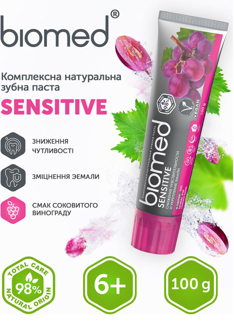Фото - Зубна паста BioMed Sensitive 100 г (3800023406851)