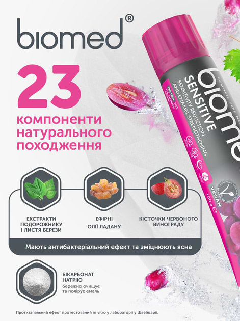 Фото - Зубна паста BioMed Sensitive 100 г (3800023406851)
