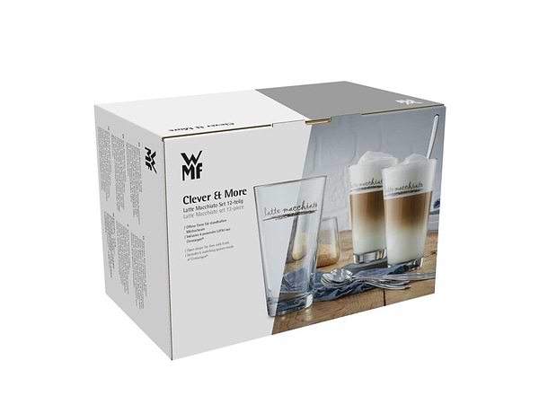 Фото - Набор стаканов WMF 996269999 Clever&More Latte 6 шт 280 мл с ложками