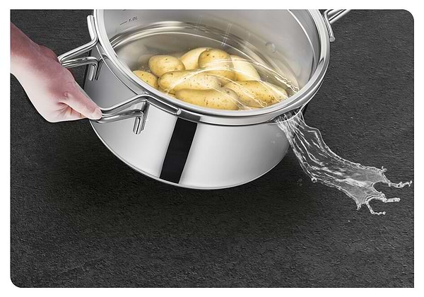 Фото - Набір посуду Tefal G718SA74 Duetto + 10 пр. Зі сковородою (кастр. 6,1/5,0/2,9/1,5 л., Ківш 1,5 л б/кр, сковорода 26 см)