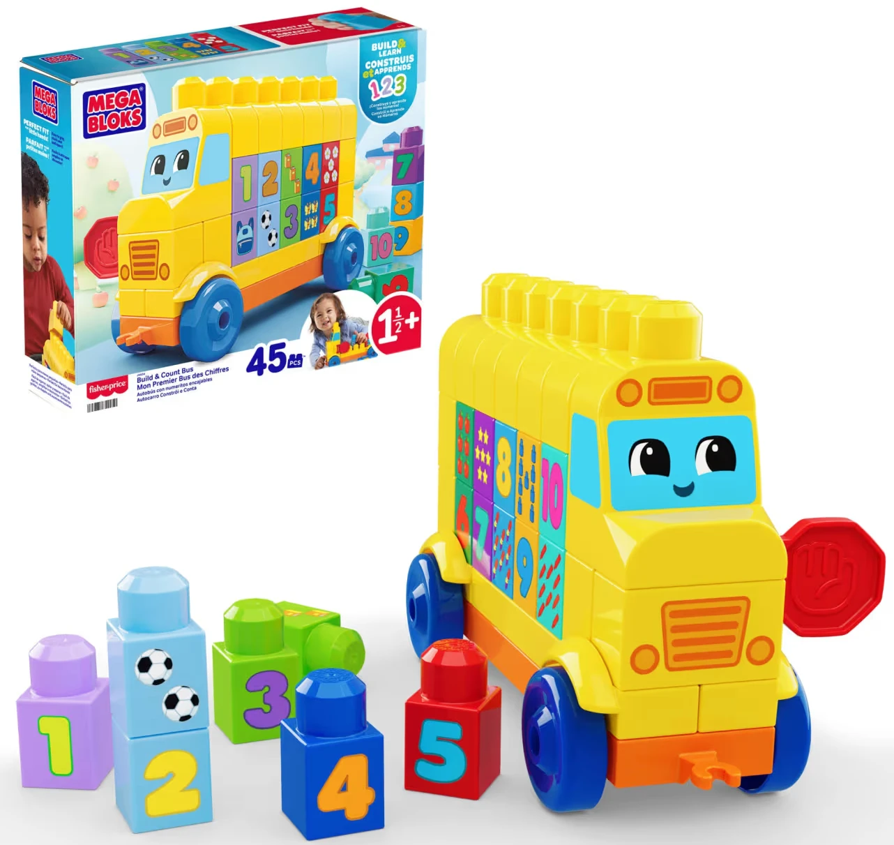 Пластиковый конструктор Mega Bloks Автобус с номером (JKG34)