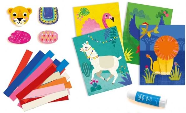 Фото - Набір для виготовлення аплікацій Djeco "Кудряві тварини" (DJ09868)