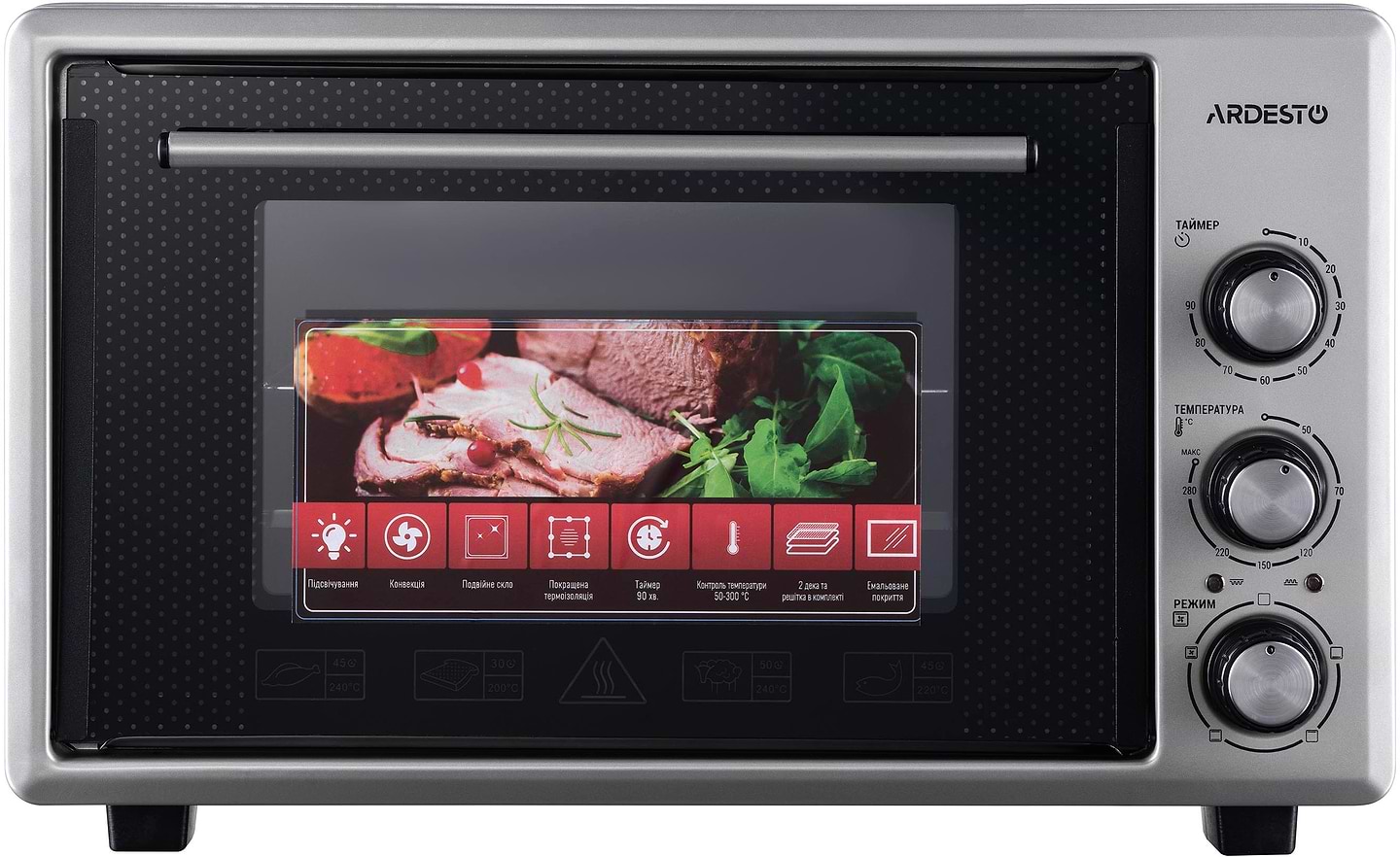 Піч електрична Ardesto MEO-S40FGG Grey - Фото 1