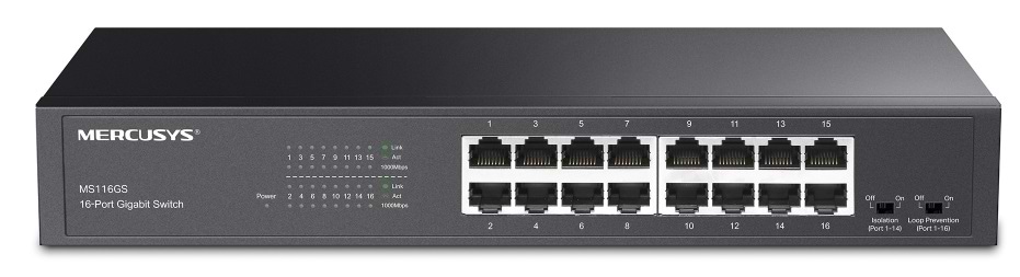 Коммутатор локальної мережі (Switch) Mercusys MS116GS