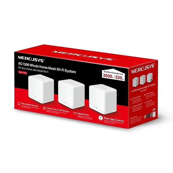 Фото - MESH система WiFi5 Mercusys Halo H30G (3-pack)