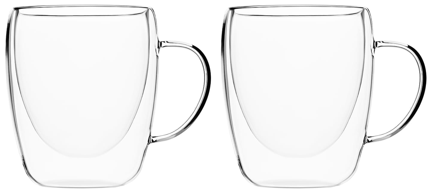 Уцінка - Набір чашок з подвійними стінками Ardesto 300 мл 2 шт. (AR2630GHP) #