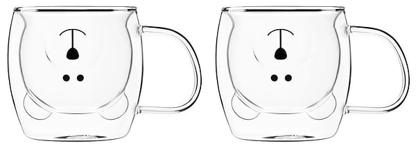 Фото - Набір чашок з подвійними стінками Ardesto Animals 250 мл 2 шт. (AR2625GHA)