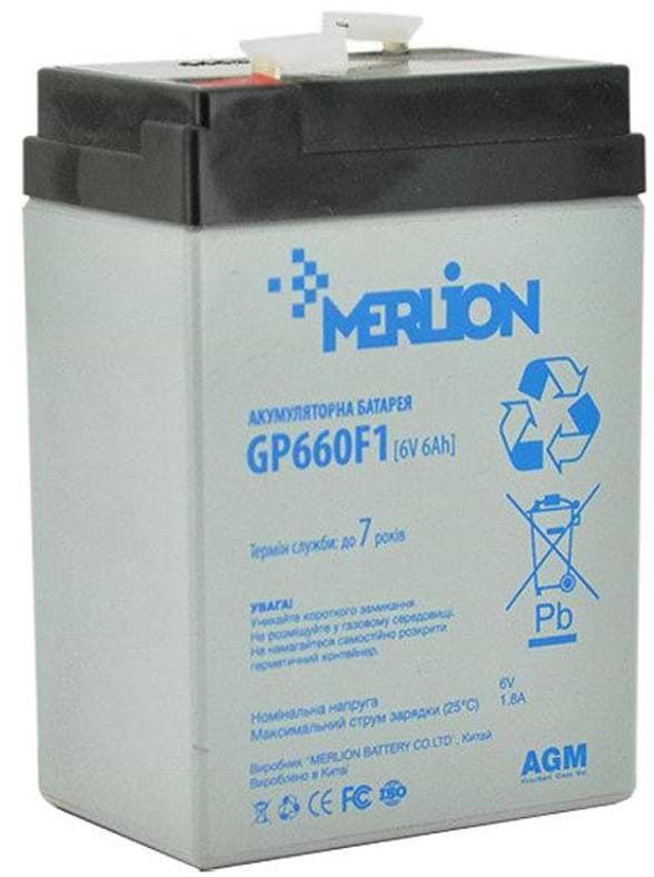 Фото - Аккумулятор для ИБП Merlion 6V-6Ah (GP660F1)