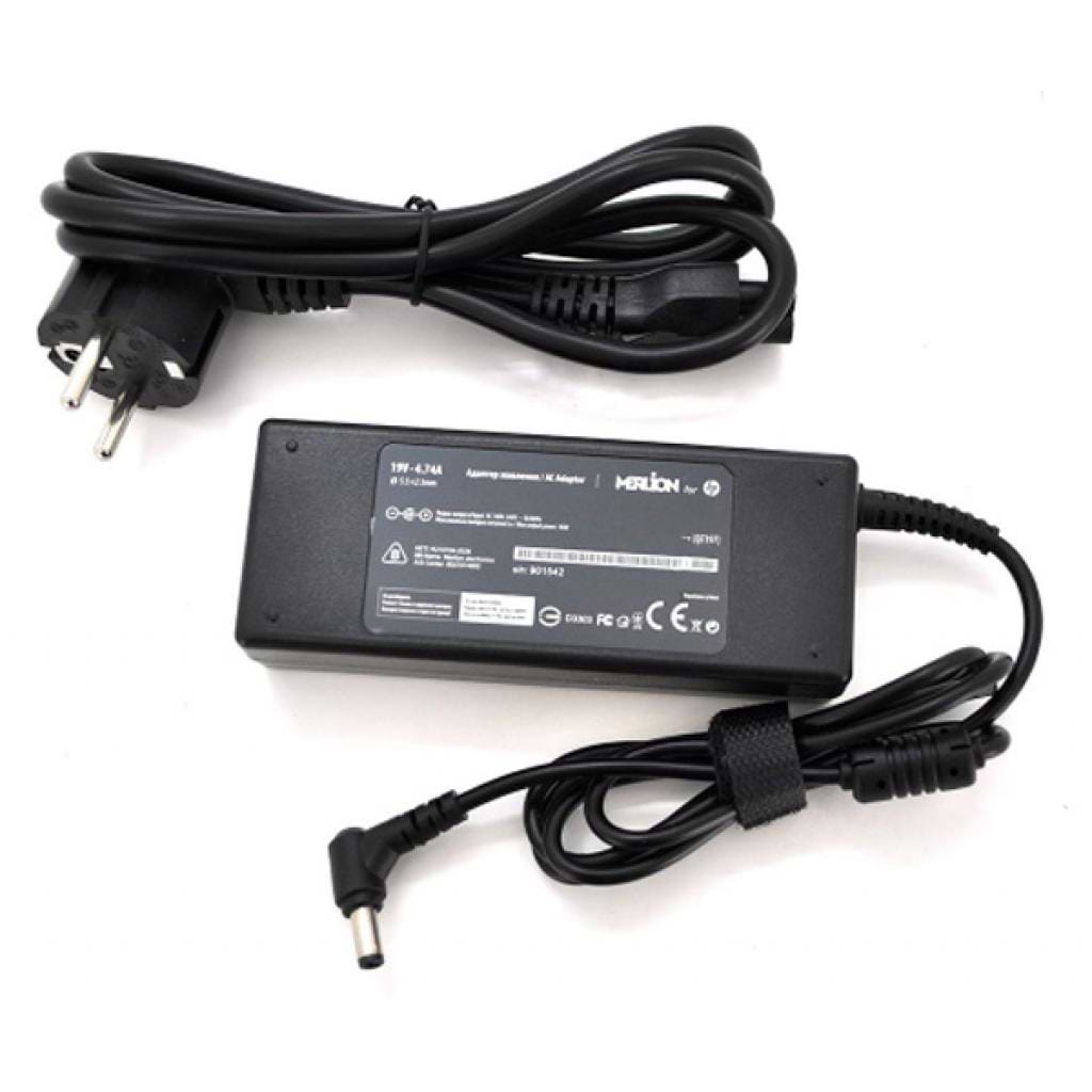 Зарядний пристрій для ноутбука Merlion HP 90W 19V 4.74А, 5.5x2.5 (07197/LHP90/19-5.5x2.5) - Фото 1